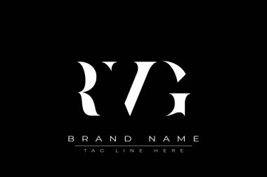 RVG soyut harf logosu tasarımı. Bu logo üç soyut harf tarafından tasarlanmıştır..