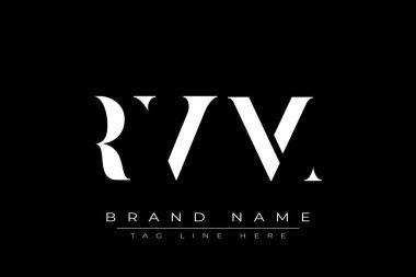 RVM soyut harf logosu tasarımı. Bu logo üç soyut harf tarafından tasarlanmıştır..