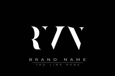RVN soyut harf logosu tasarımı. Bu logo üç soyut harf tarafından tasarlanmıştır..
