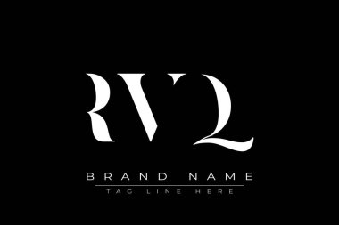 RVQ soyut harf logosu tasarımı. Bu logo üç soyut harf tarafından tasarlanmıştır..