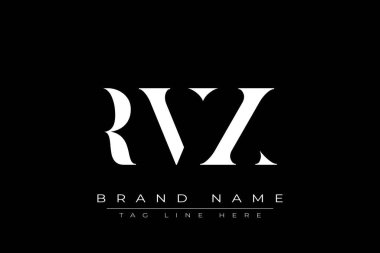 RVX soyut harf logosu tasarımı. Bu logo üç soyut harf tarafından tasarlanmıştır..