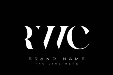RWC soyut harf logosu tasarımı. Bu logo üç soyut harf tarafından tasarlanmıştır..