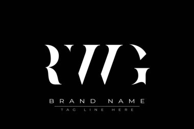 RWG soyut harf logosu tasarımı. Bu logo üç soyut harf tarafından tasarlanmıştır..