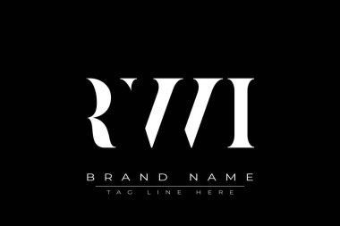 RWI soyut harf logosu tasarımı. Bu logo üç soyut harf tarafından tasarlanmıştır..