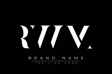 RWM soyut harf logosu tasarımı. Bu logo üç soyut harf tarafından tasarlanmıştır..