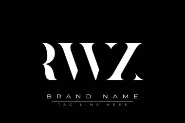 RWX soyut harf logosu tasarımı. Bu logo üç soyut harf tarafından tasarlanmıştır..