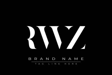 RWZ soyut harf logosu tasarımı. Bu logo üç soyut harf tarafından tasarlanmıştır..