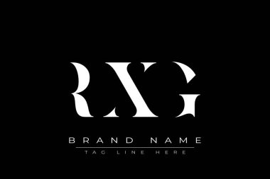 RXG soyut harf logosu tasarımı. Bu logo üç soyut harf tarafından tasarlanmıştır..