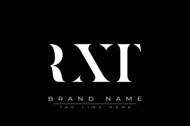 RXT soyut harf logosu tasarımı. Bu logo üç soyut harf tarafından tasarlanmıştır..