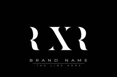 RXR soyut harf logosu tasarımı. Bu logo üç soyut harf tarafından tasarlanmıştır..