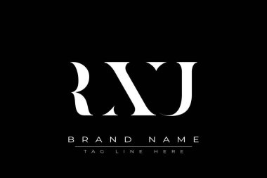 RXU soyut harf logosu tasarımı. Bu logo üç soyut harf tarafından tasarlanmıştır..