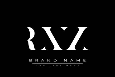 RXX soyut harf logosu tasarımı. Bu logo üç soyut harf tarafından tasarlanmıştır..