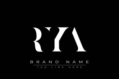 RYA soyut harf logosu tasarımı. Bu logo üç soyut harf tarafından tasarlanmıştır..