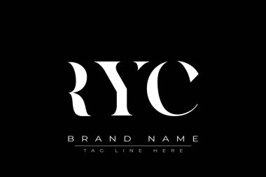 RYC soyut harf logosu tasarımı. Bu logo üç soyut harf tarafından tasarlanmıştır..