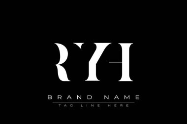 RYH soyut harf logosu tasarımı. Bu logo üç soyut harf tarafından tasarlanmıştır..