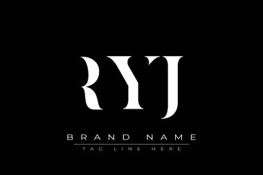 RYJ soyut harf logosu tasarımı. Bu logo üç soyut harf tarafından tasarlanmıştır..