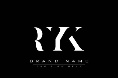 RYK soyut harf logosu tasarımı. Bu logo üç soyut harf tarafından tasarlanmıştır..