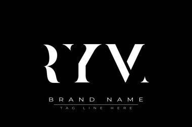 RYM soyut harf logosu tasarımı. Bu logo üç soyut harf tarafından tasarlanmıştır..