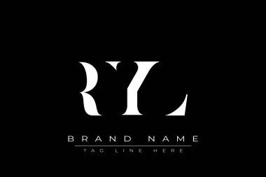 RYL soyut harf logosu tasarımı. Bu logo üç soyut harf tarafından tasarlanmıştır..