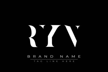 RYN soyut harf logosu tasarımı. Bu logo üç soyut harf tarafından tasarlanmıştır..