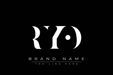 RYO soyut harf logosu tasarımı. Bu logo üç soyut harf tarafından tasarlanmıştır..