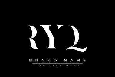 RYQ soyut harf logosu tasarımı. Bu logo üç soyut harf tarafından tasarlanmıştır..