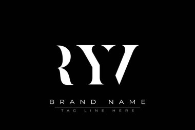 RYV soyut harf logosu tasarımı. Bu logo üç soyut harf tarafından tasarlanmıştır..
