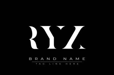 RYX soyut harf logosu tasarımı. Bu logo üç soyut harf tarafından tasarlanmıştır..
