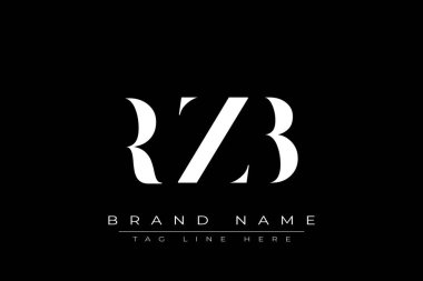 RZB soyut harf logosu tasarımı. Bu logo üç soyut harf tarafından tasarlanmıştır..