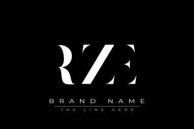 RZE soyut harf logosu tasarımı. Bu logo üç soyut harf tarafından tasarlanmıştır..