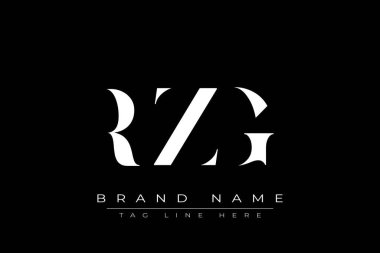 RZG soyut harf logosu tasarımı. Bu logo üç soyut harf tarafından tasarlanmıştır..