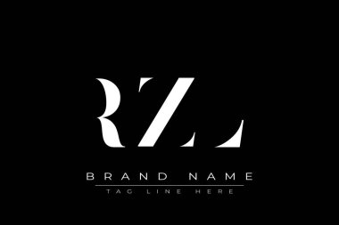RZL soyut harf logosu tasarımı. Bu logo üç soyut harf tarafından tasarlanmıştır..