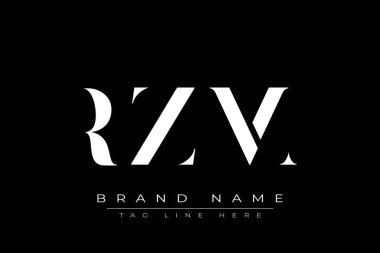 RZM soyut harf logosu tasarımı. Bu logo üç soyut harf tarafından tasarlanmıştır..