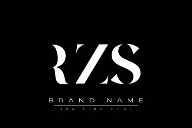 RZS soyut harf logosu tasarımı. Bu logo üç soyut harf tarafından tasarlanmıştır..