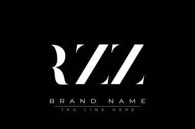 RZZ soyut harf logosu tasarımı. Bu logo üç soyut harf tarafından tasarlanmıştır..