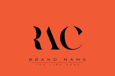 RAC soyut harf logosu tasarımı. Bu logo üç soyut harf tarafından tasarlanmıştır..