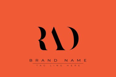RAD soyut harf logosu tasarımı. Bu logo üç soyut harf tarafından tasarlanmıştır..