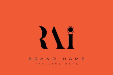 RAI soyut harf logosu tasarımı. Bu logo üç soyut harf tarafından tasarlanmıştır..