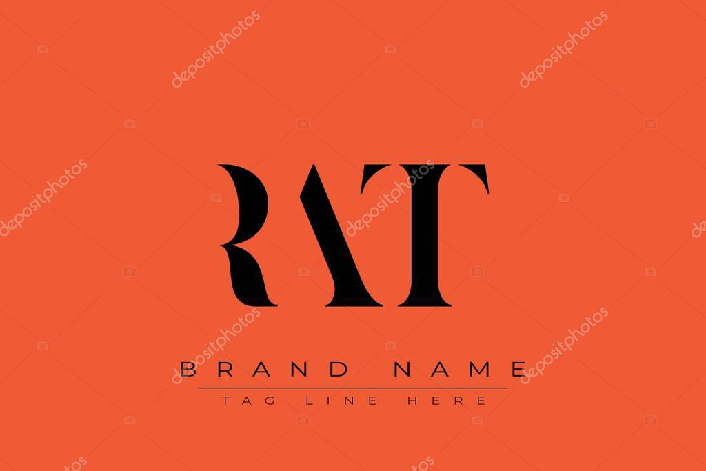 RAT abstract letter logo design. This logo is designed by three abstract letters.
