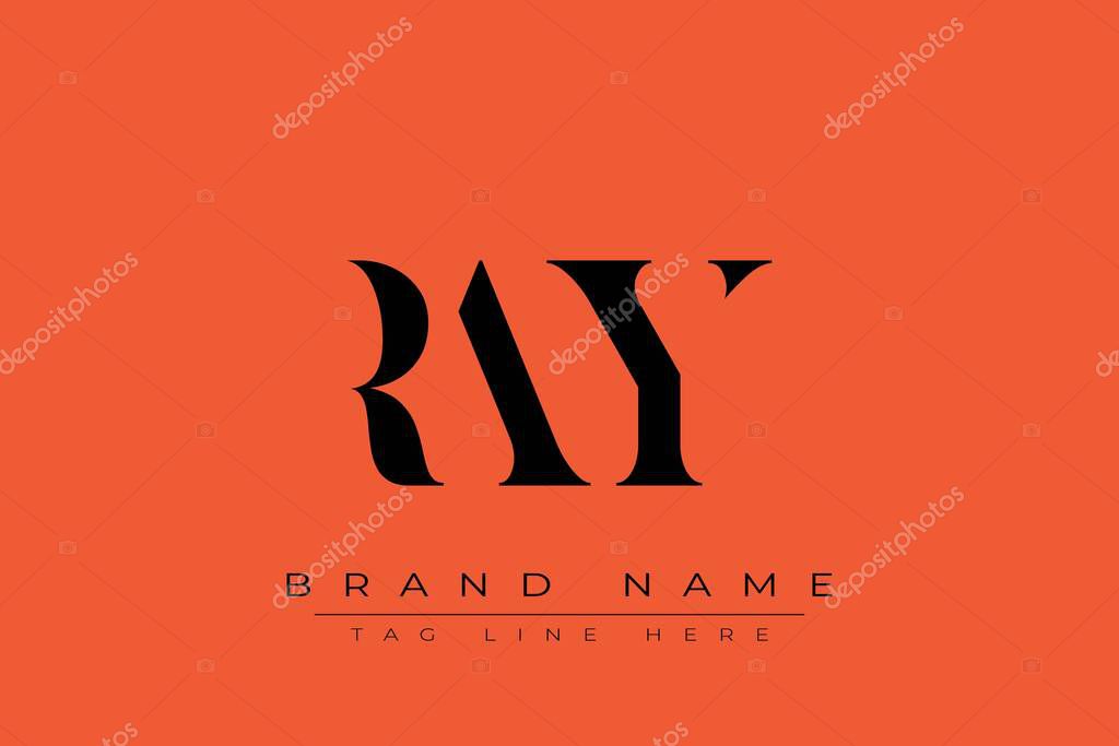 RAY abstract letter logo design. This logo is designed by three abstract letters.