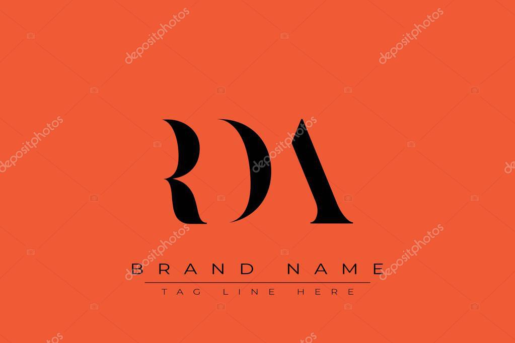 RDA abstract letter logo design. This logo is designed by three abstract letters.