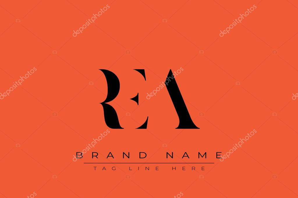 REA abstract letter logo design. This logo is designed by three abstract letters.