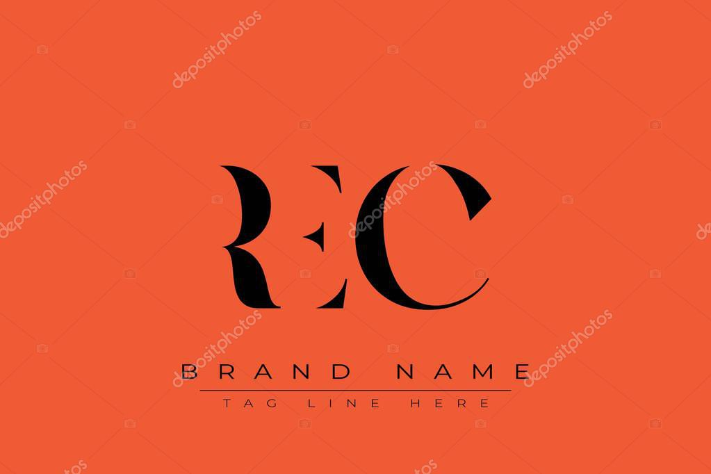 REC abstract letter logo design. This logo is designed by three abstract letters.