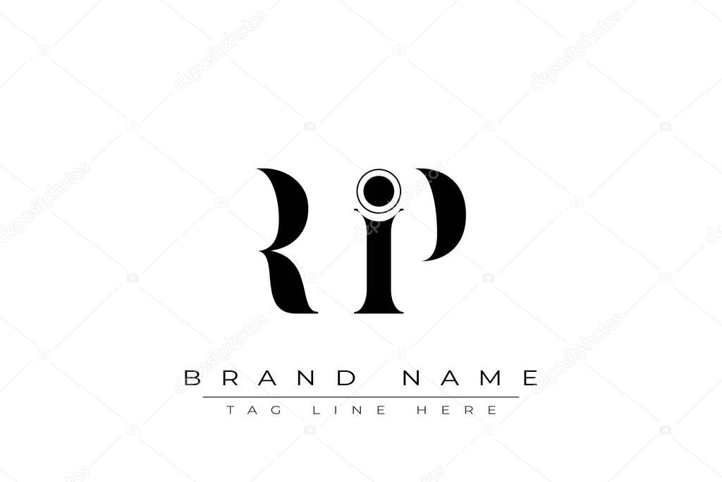 RIP abstract letter logo design. This logo is designed by three abstract letters.