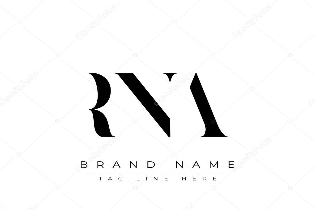 RNA abstract letter logo design. This logo is designed by three abstract letters.
