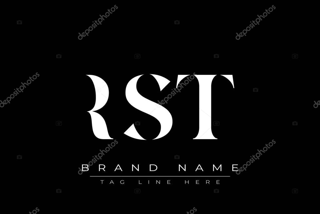 RST abstract letter logo design. This logo is designed by three abstract letters.