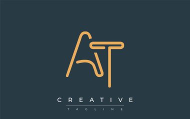 Soyut Harflerle Asgari Satır Sanat Logosu Tasarımı. Gösterişli bir sanat tarzına sahip soyut minimalist logo tasarımı.