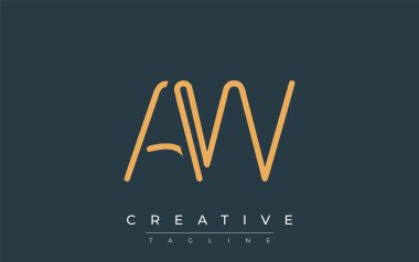 Soyut Harflerle Minimalist Çizgi Sanat Logosu Tasarımı. Gösterişli bir sanat tarzına sahip soyut minimalist logo tasarımı.