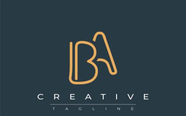 Soyut Harflerle Minimalist Sanat Logosu Tasarımı. Gösterişli bir sanat tarzına sahip soyut minimalist logo tasarımı.