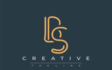 Soyut Harflerle BS Minimalist Çizgi Sanat Logosu Tasarımı. Gösterişli bir sanat tarzına sahip soyut minimalist logo tasarımı.